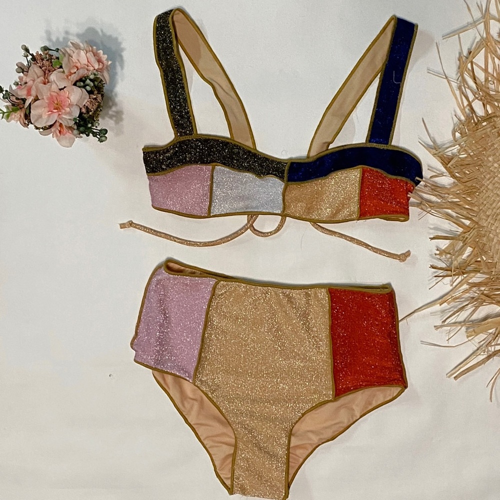 NEW High-Waist Patchwork Bikini 👙 AND FREE 🕶
